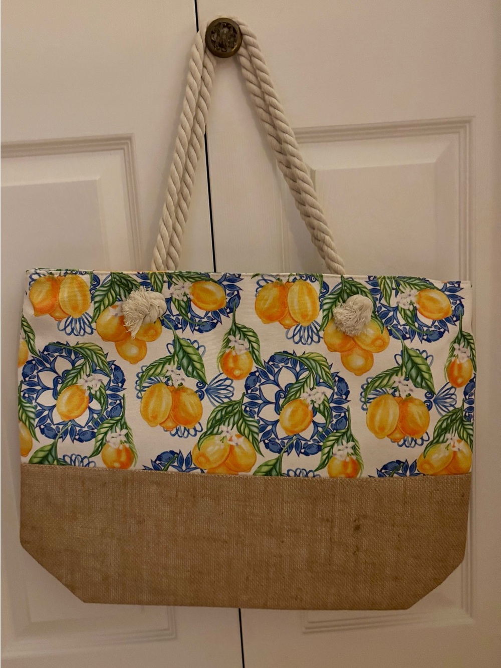 Large Lemon Tote Bag